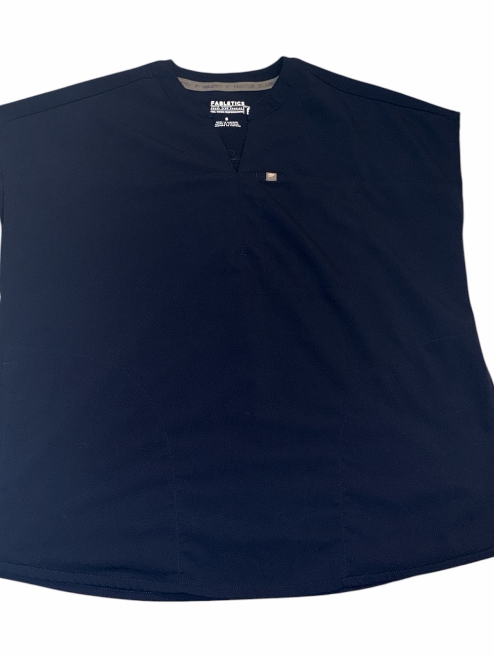 Fabletics Women’s Navy Solid Medical nurse Scrub Top Shirt sleeveless Size Small - Picture 2 of 6